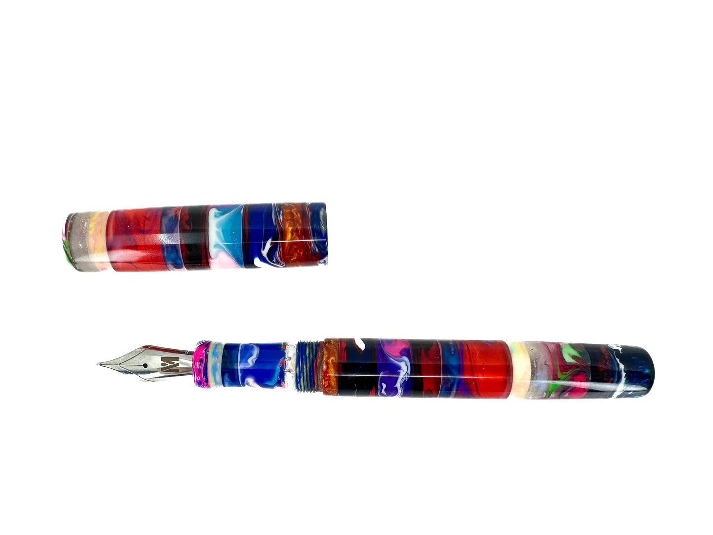Stratified Fountain Pen with Pewter Finial: B2