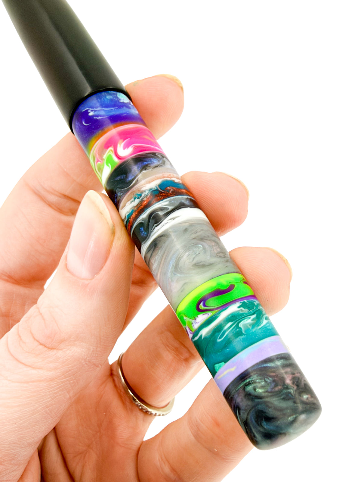 Stratified & Ebonite Matte Finish Fountain Pen