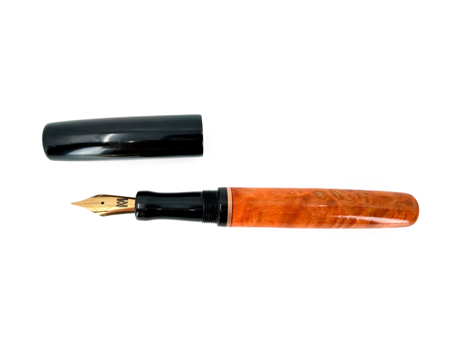 Orange Wood & Ebonite Fountain Pen