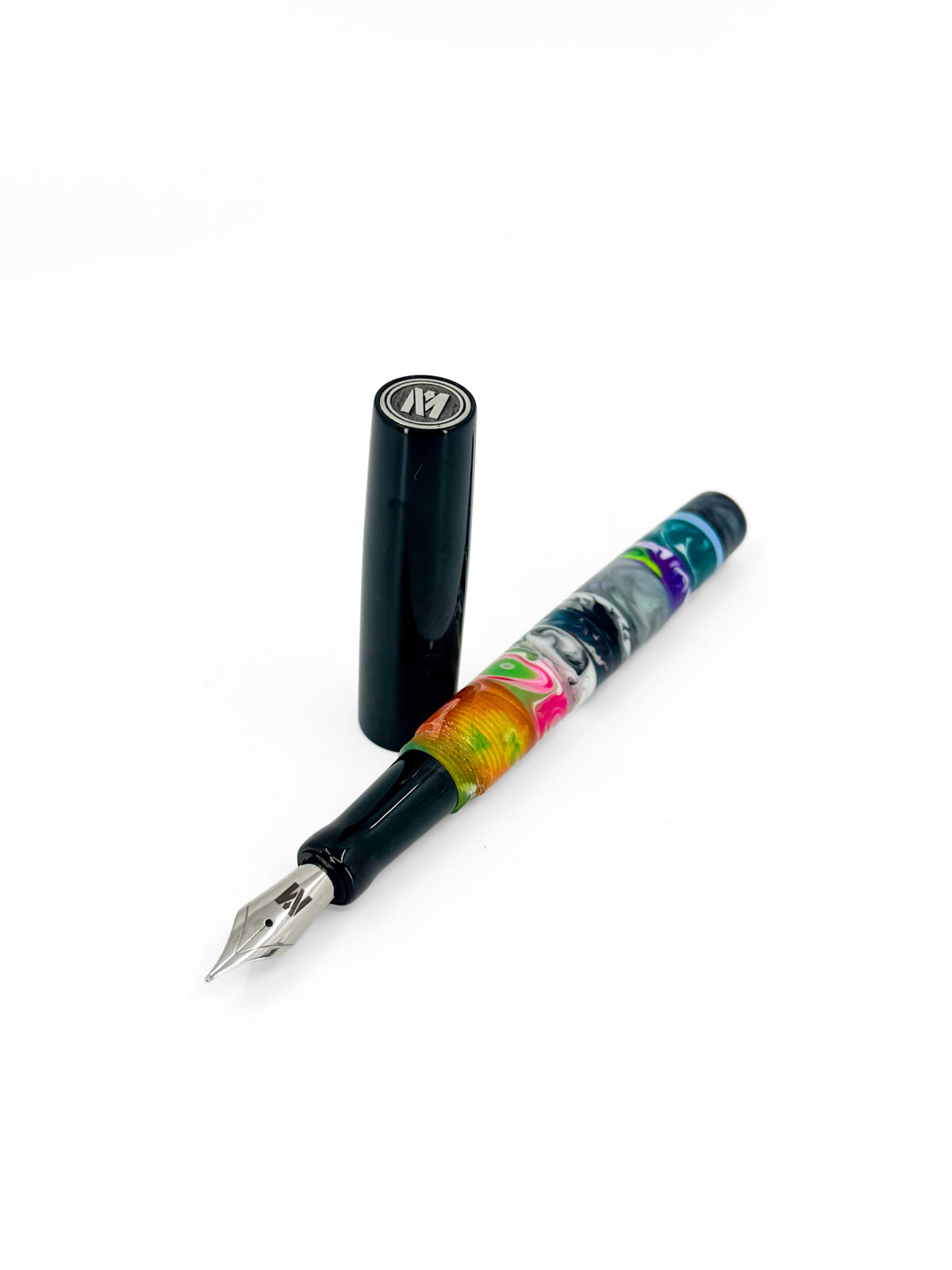 Stratified & Ebonite Matte Finish Fountain Pen