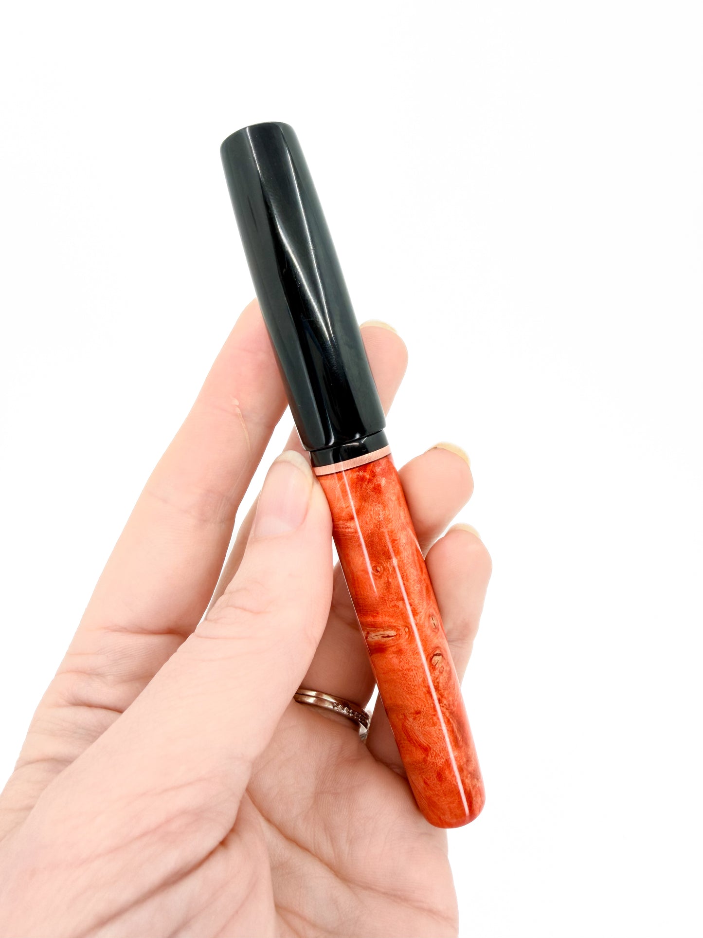 Orange Wood & Ebonite Fountain Pen