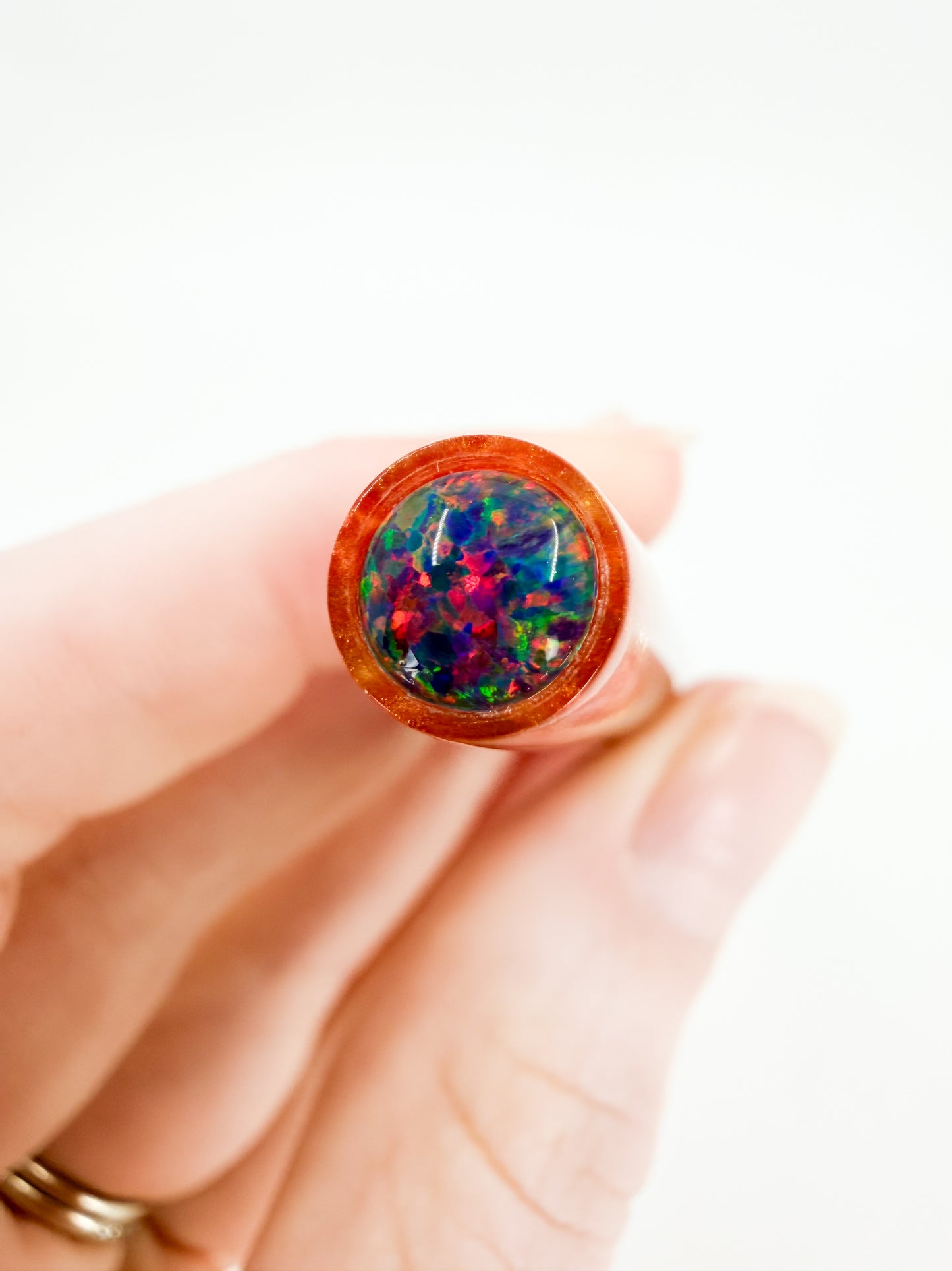 Pumpkin Spice Mini Nib Holders with Opal Inlay