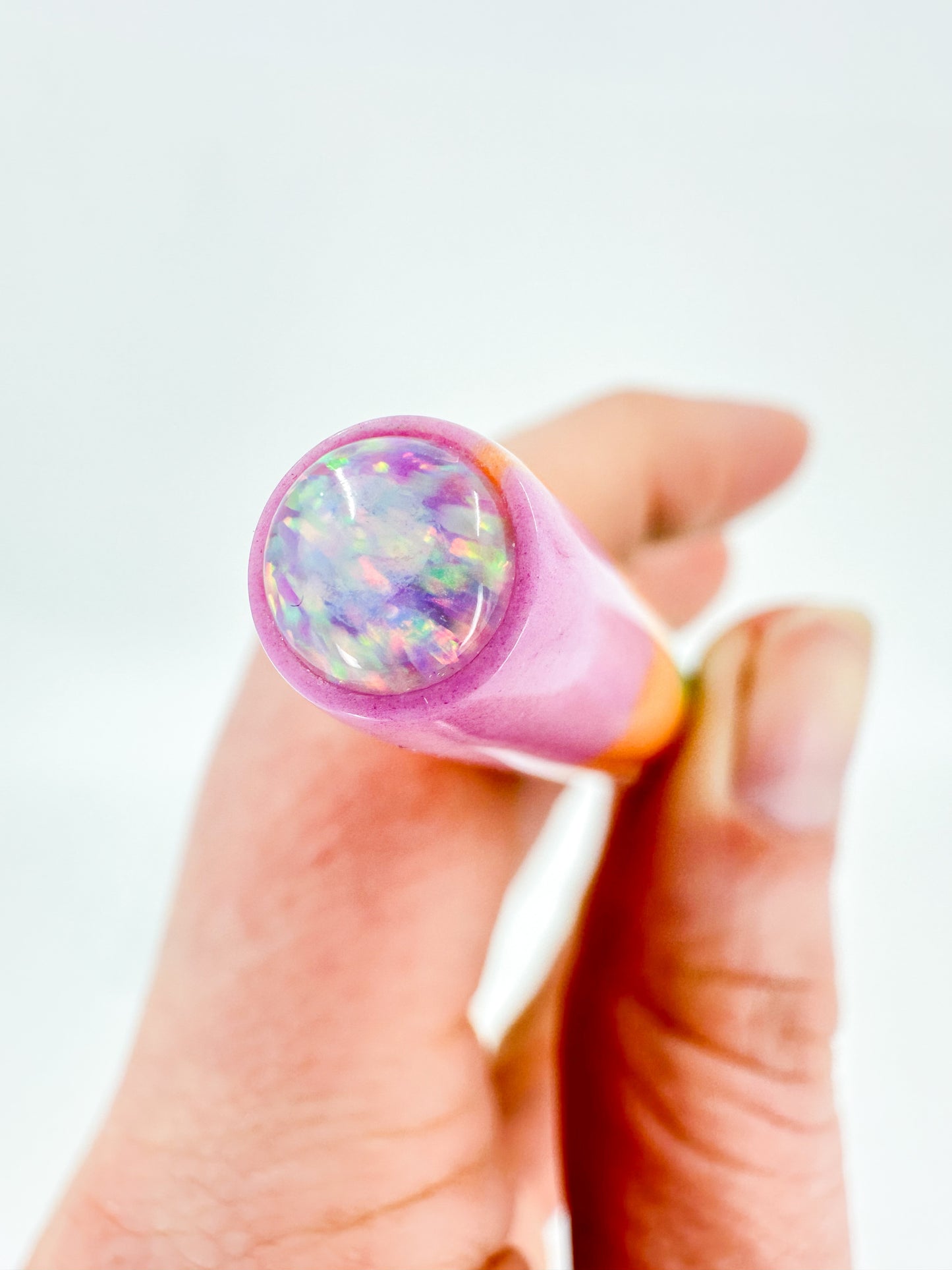 Pastel Rainbow with Opal Inlay Nib Holder