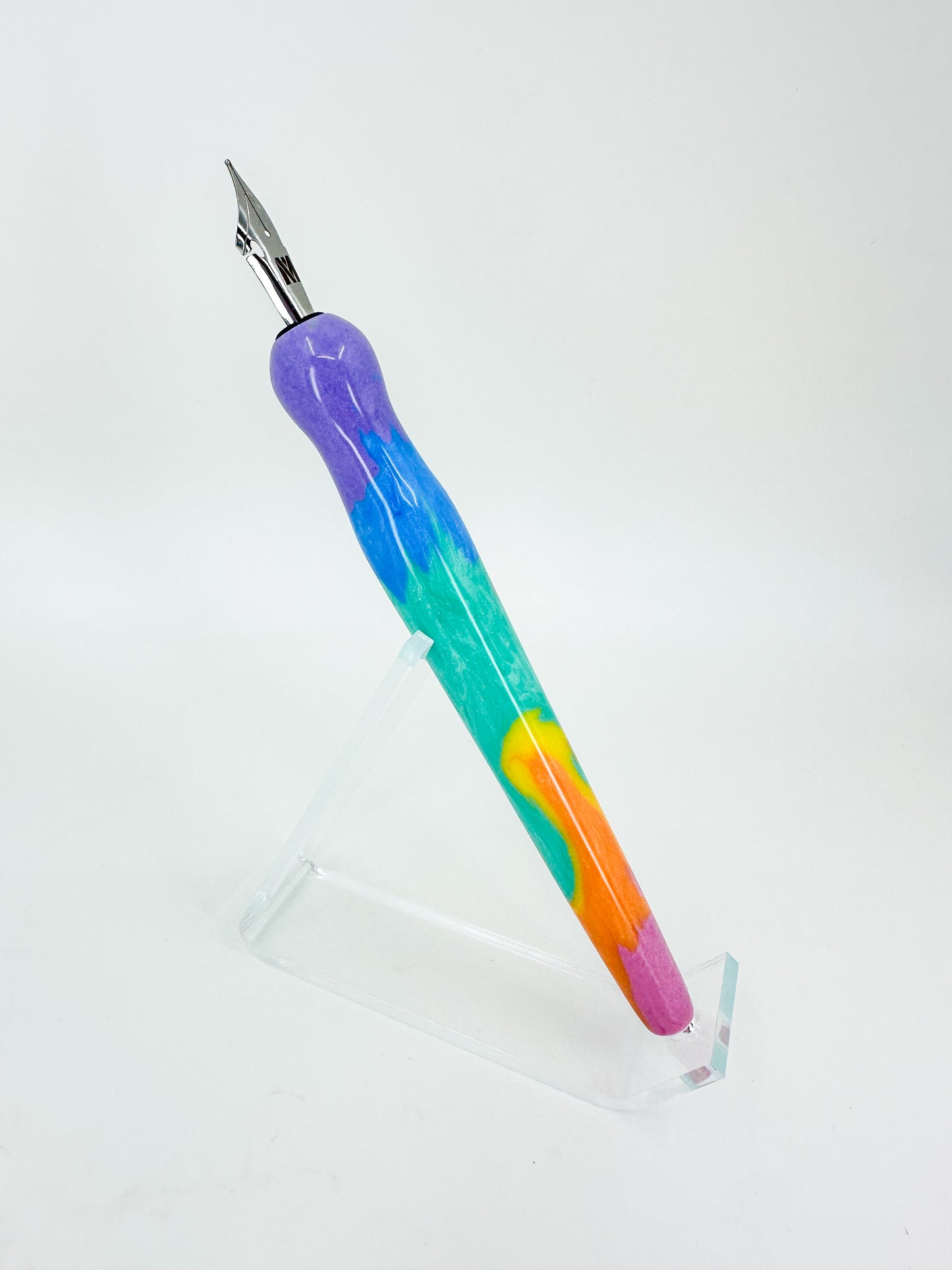 Pastel Rainbow with Opal Inlay Nib Holder