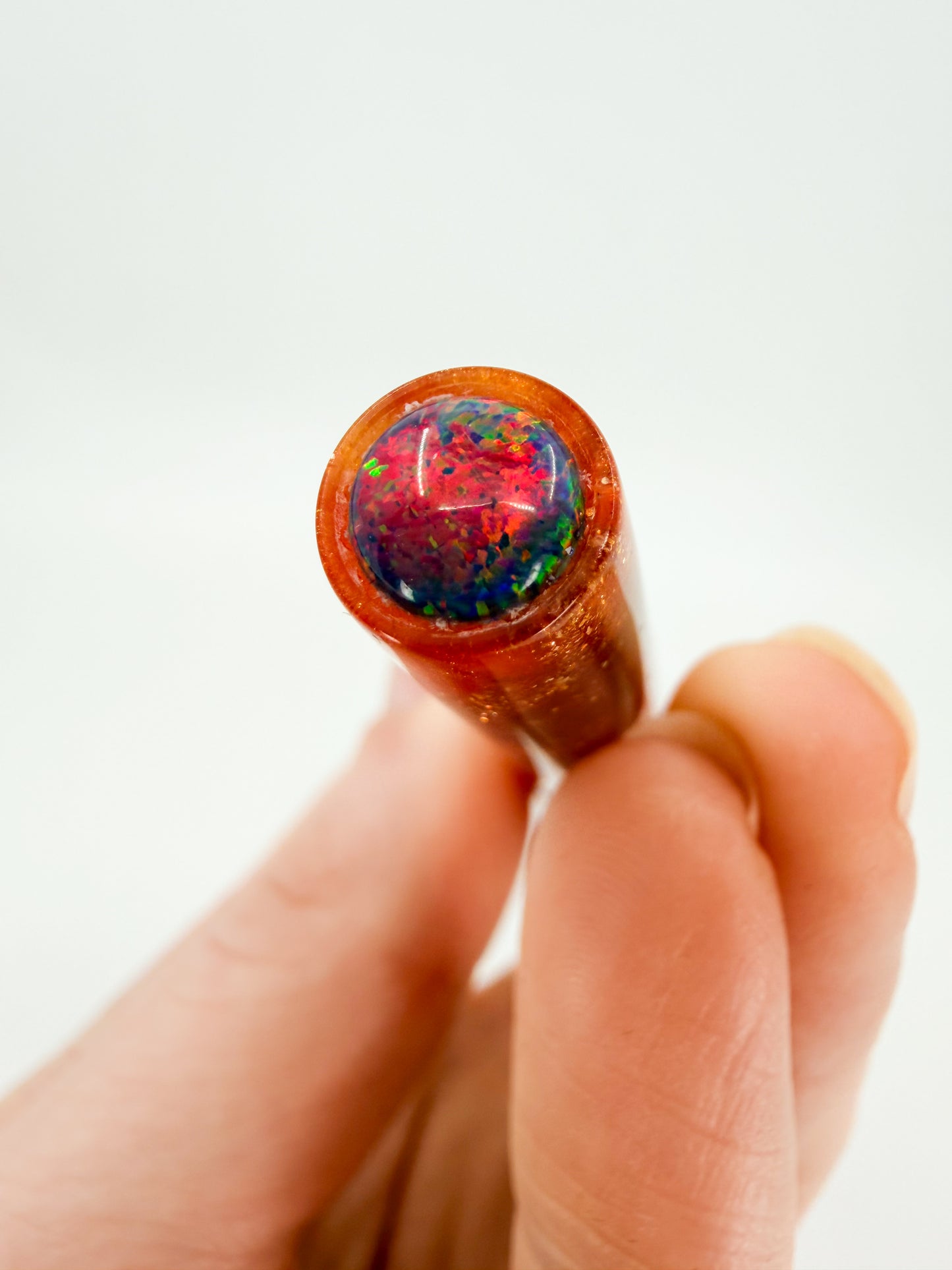 Pumpkin Spice Mini Nib Holders with Opal Inlay
