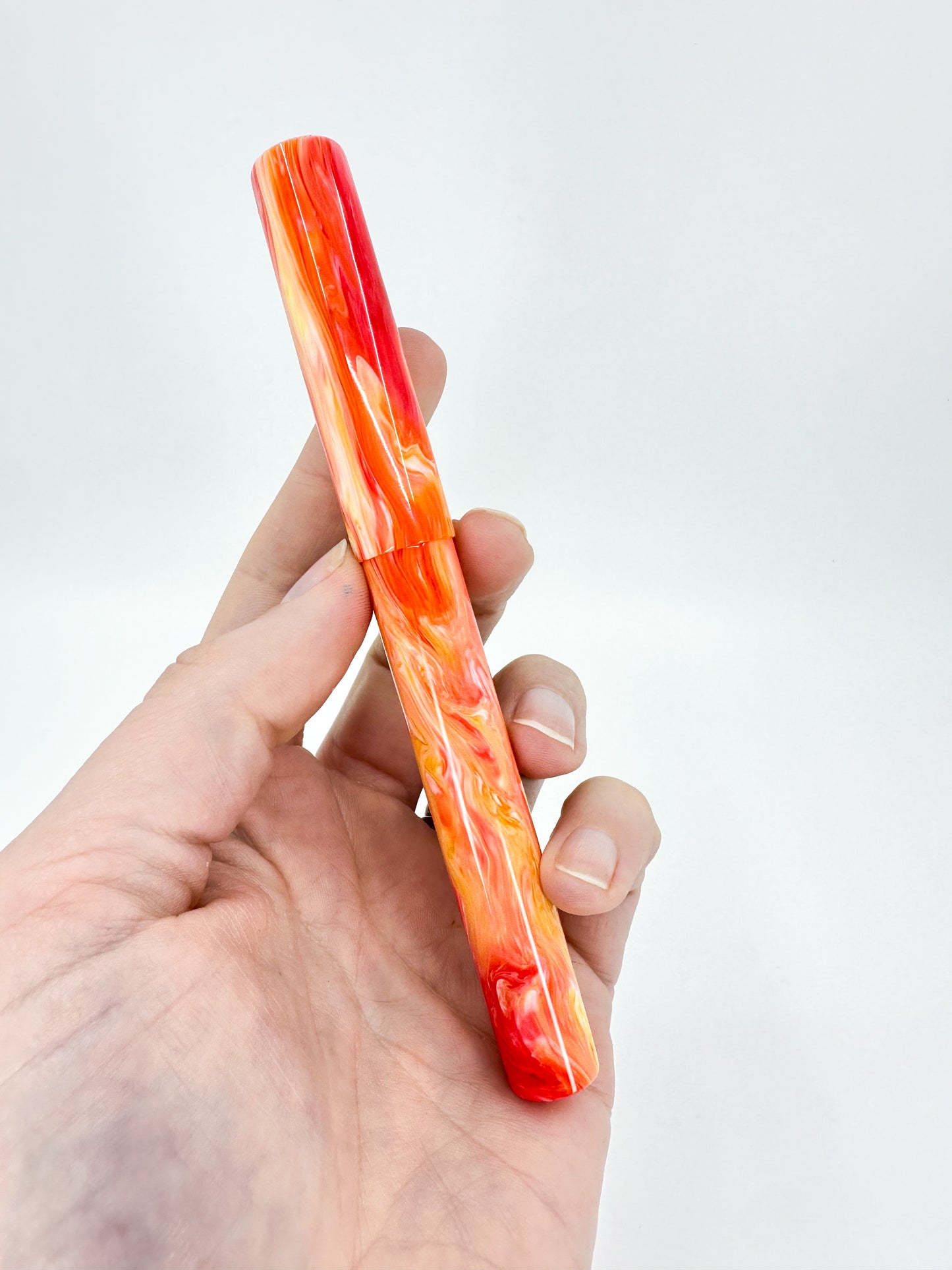 Citrus Sunrise Fountain Pen with Cap Inlay