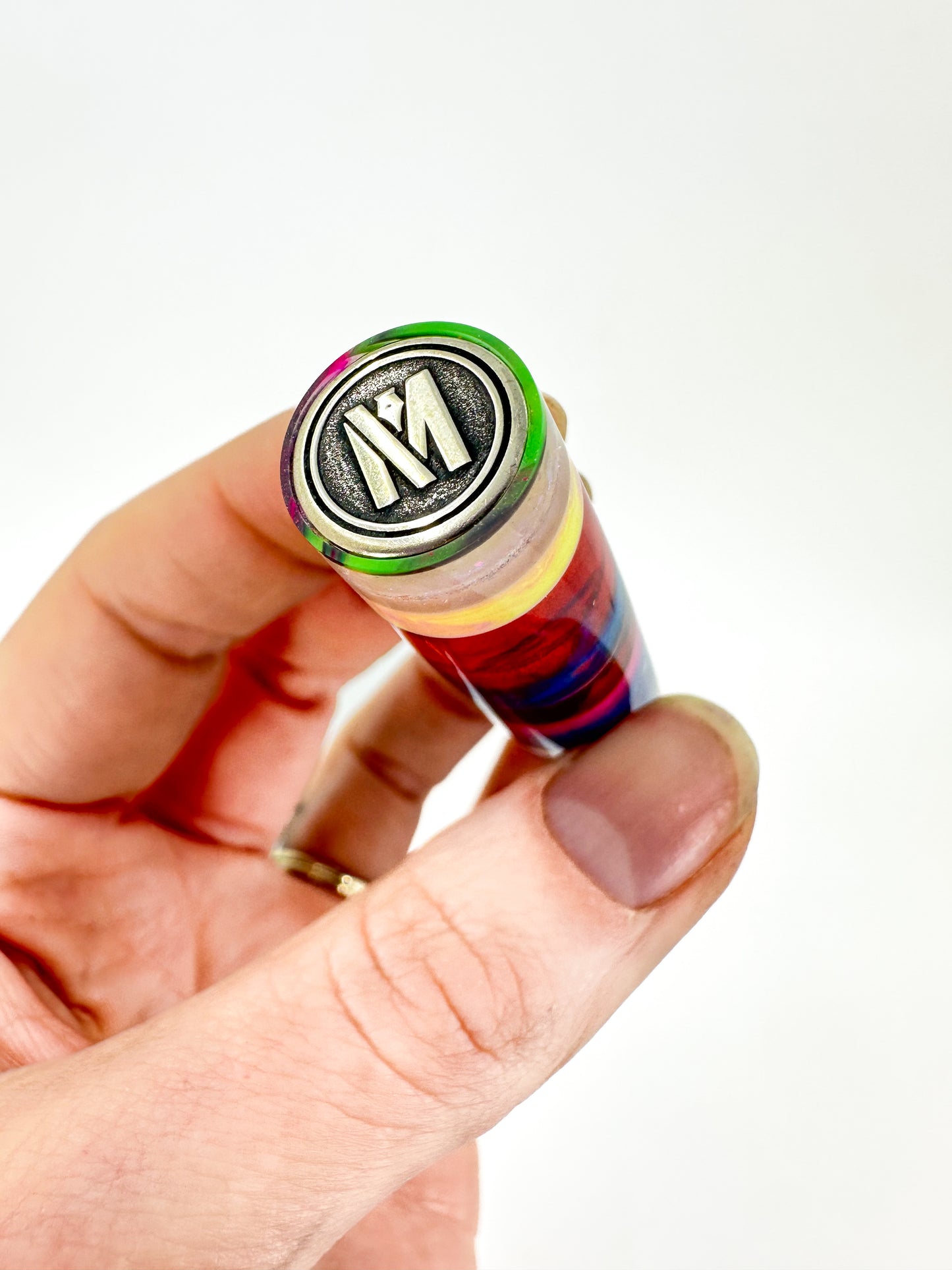 Stratified Fountain Pen with Pewter Finial: B2