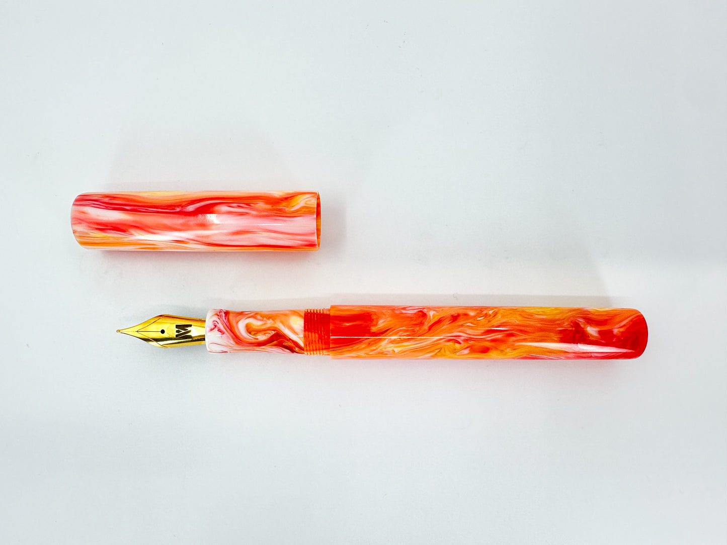 Citrus Sunrise Fountain Pen with Cap Inlay