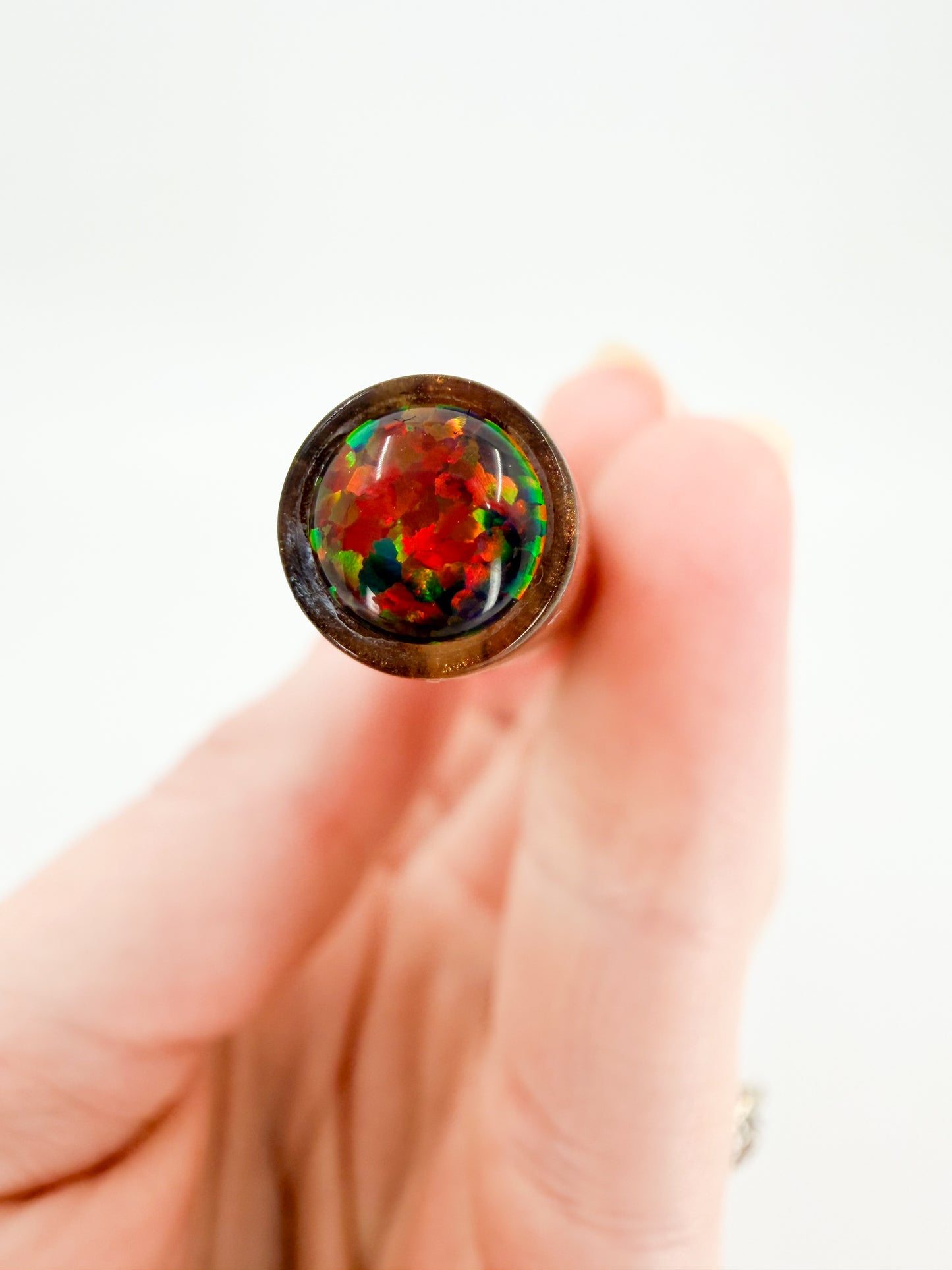 Pumpkin Spice Mini Nib Holders with Opal Inlay