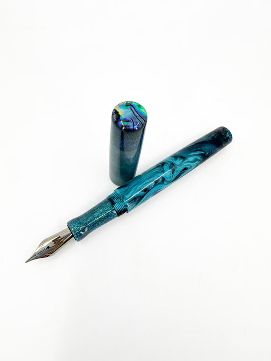 San Francisco Bay Fountain Pen with Abalone Shell Cap Inlay