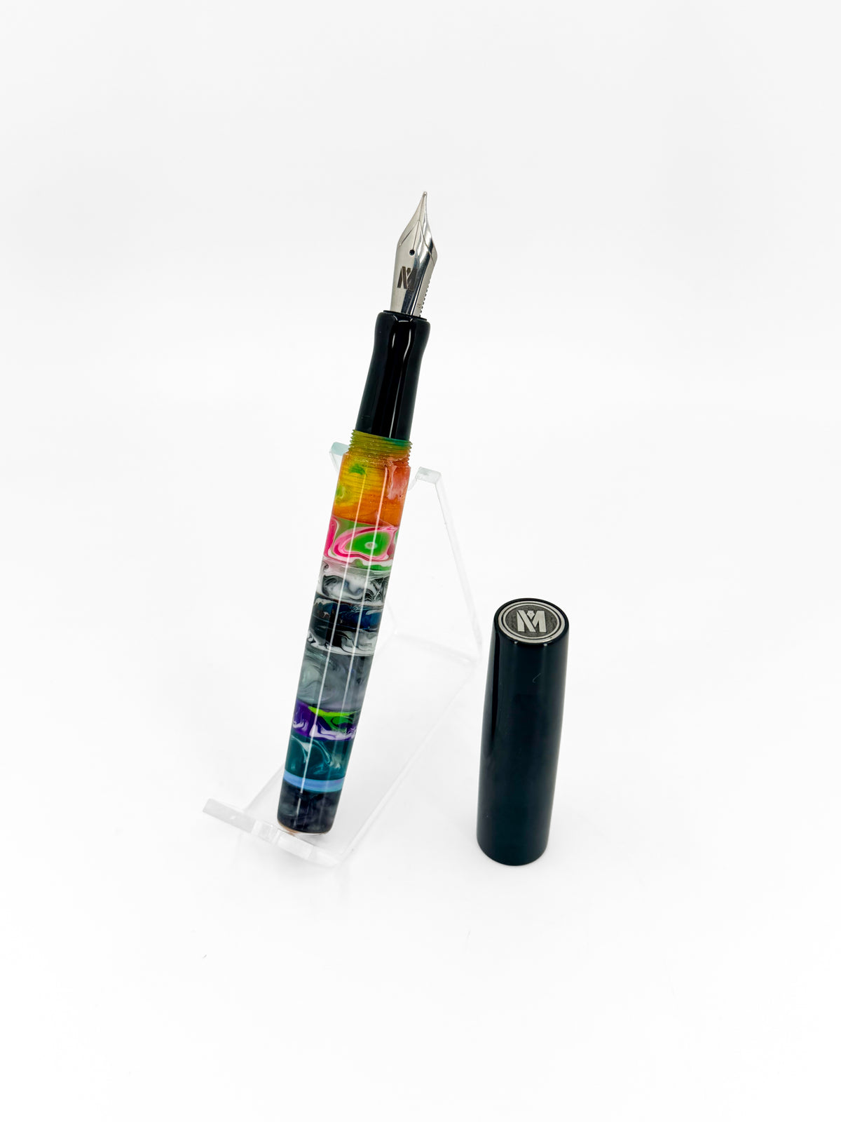 Stratified & Ebonite Matte Finish Fountain Pen