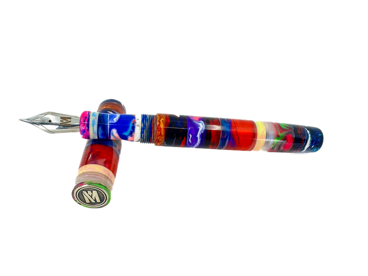 Stratified Fountain Pen with Pewter Finial: B2