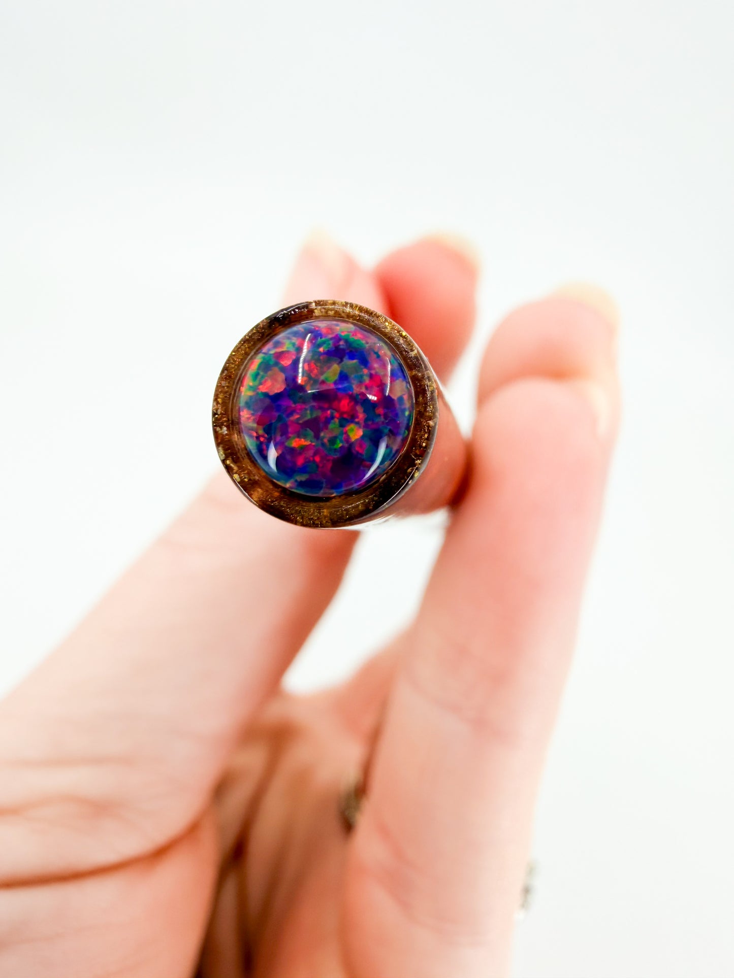 Pumpkin Spice Mini Nib Holders with Opal Inlay