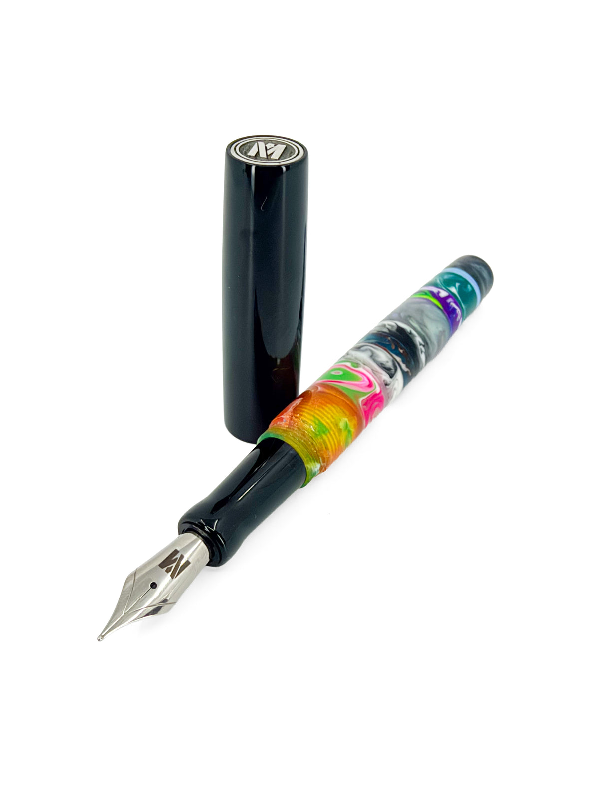 Stratified & Ebonite Matte Finish Fountain Pen