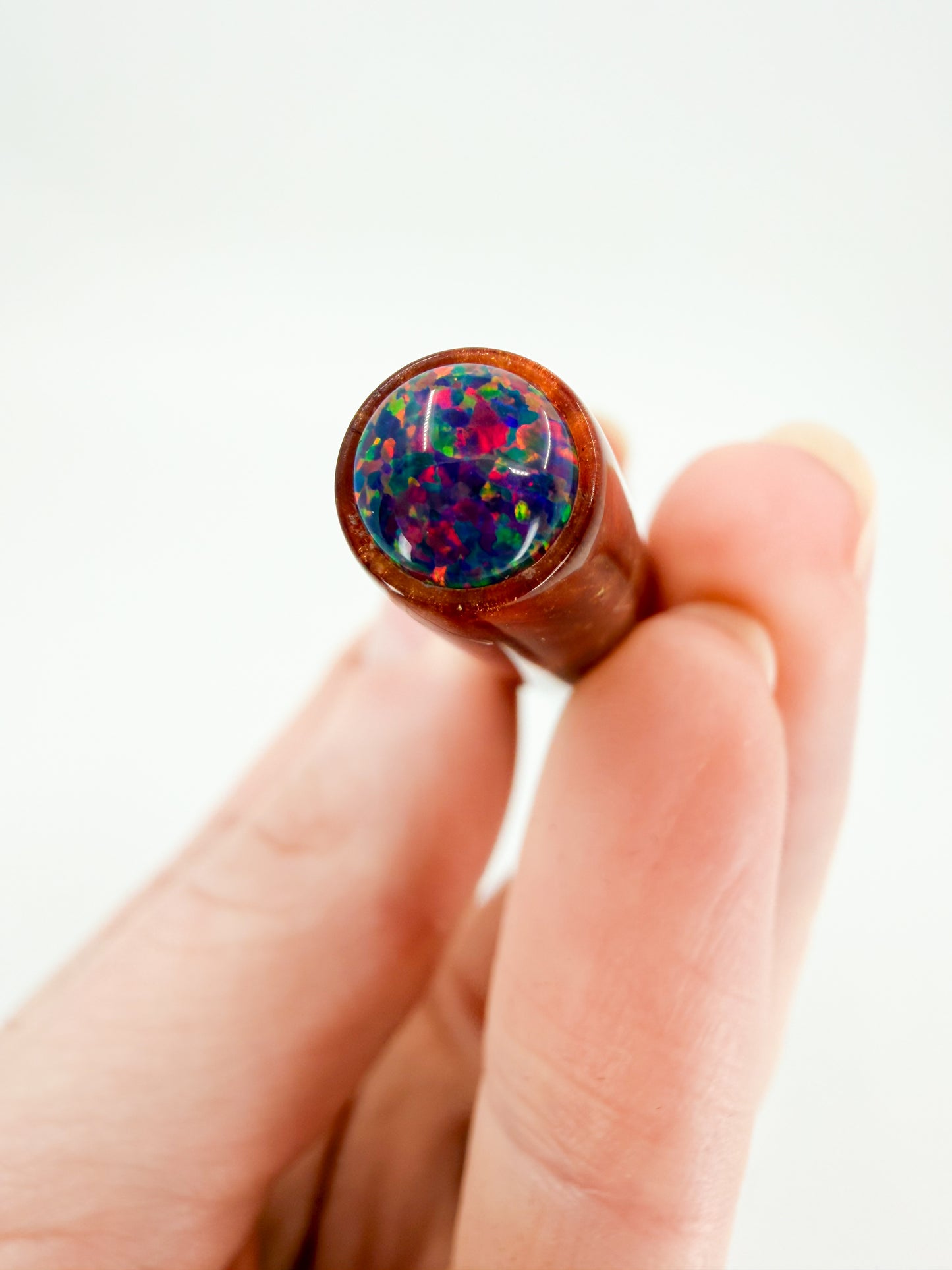 Pumpkin Spice Mini Nib Holders with Opal Inlay