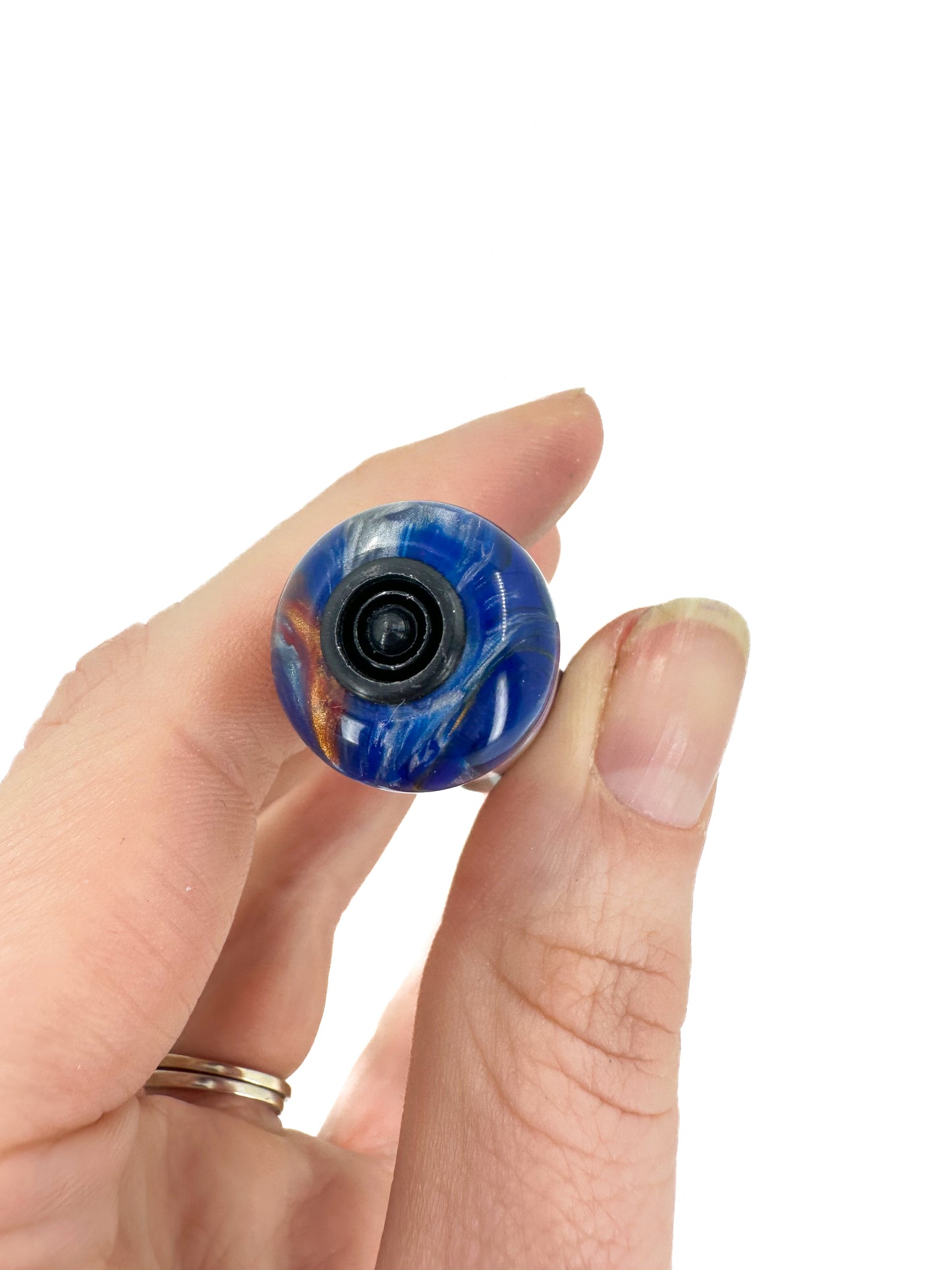 Stratified Nib Holder with Dark Green Opal Finial: B9